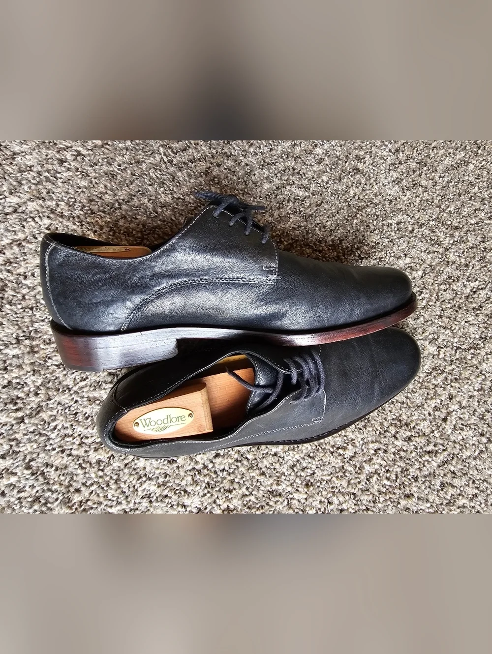 Cole Haan Men’s Black Leather Derby Shoes